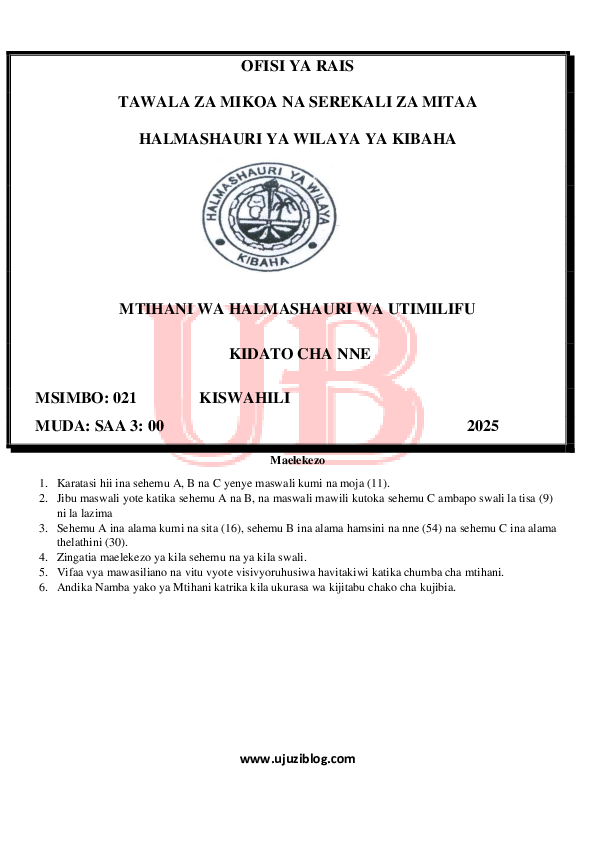 KISWAHILI KIDATO CHA NNE MOCK 2025.pdf