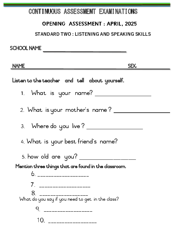 SPEAK .LISTEN. STD TWO. OPENING EXAM.APRIL.2025.pdf