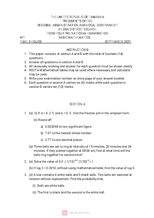 MATHEMATICS PRE NECTA.pdf