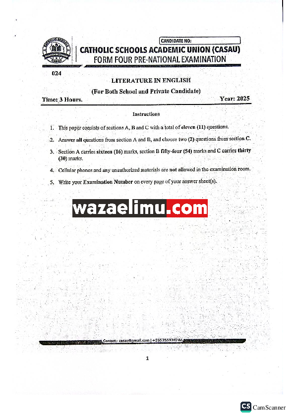 LITERATURE IN ENGLISH CASAU - WazaElimu.com.pdf