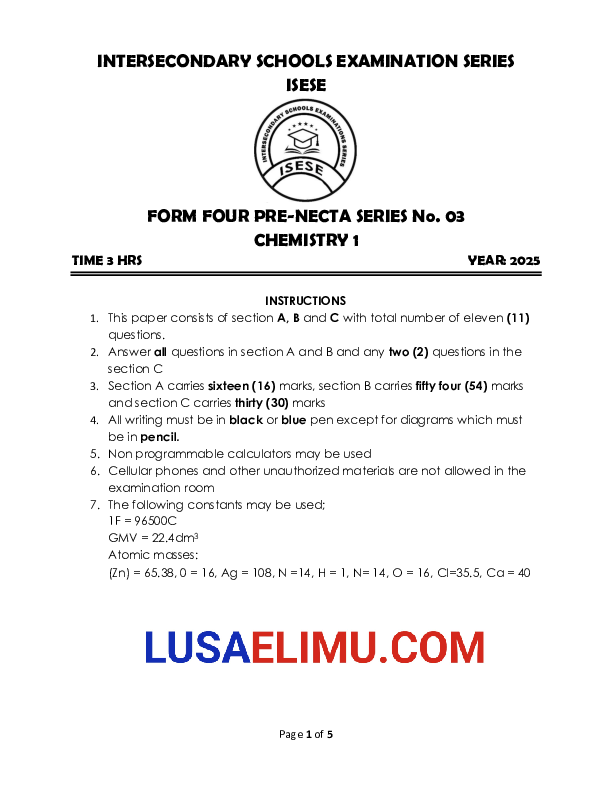 ISESE F4 CHEMISTRY 1 SERIES 3.pdf