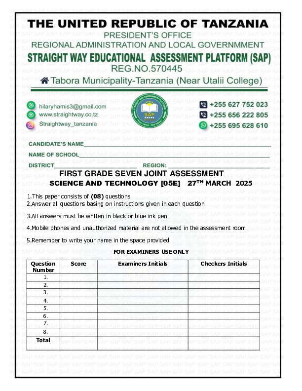 1STSAP JOINT SCIENCEVII MARCH 2025.pdf