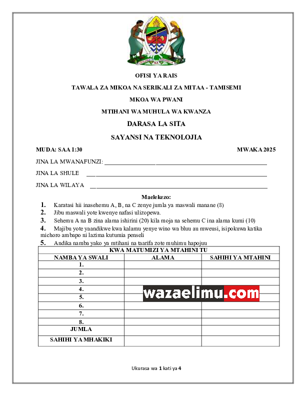 SAYANSI NA TEKNOLOJIA VI - WazaElimu.com.pdf