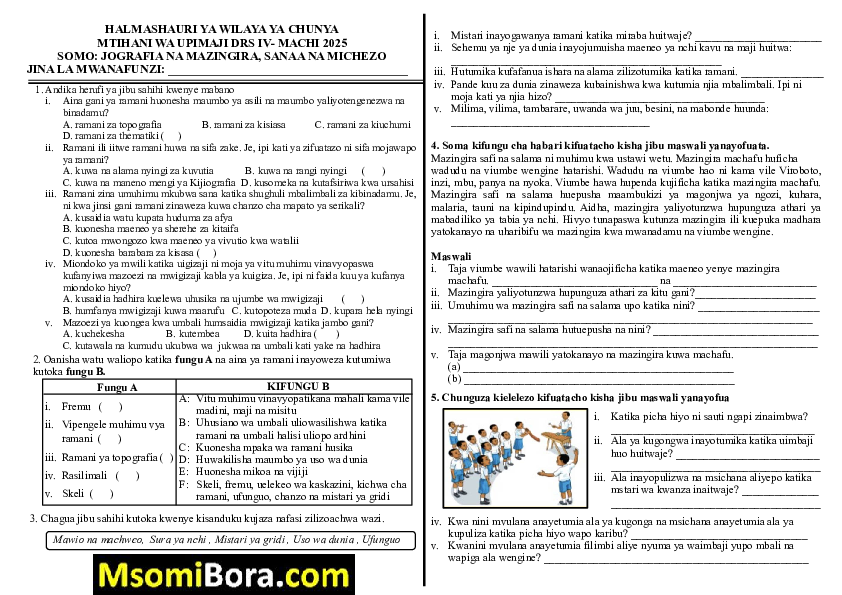 Chunya Upimaji_Drs 4 Mar 2025_MsomiBora.com.pdf