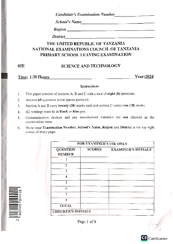 Science Std vii 2024 Necta.pdf