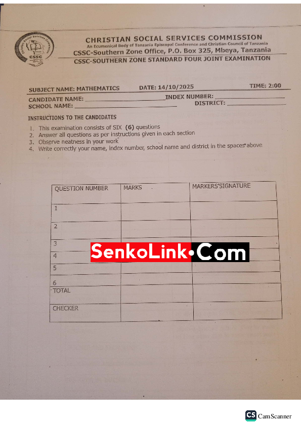 CSSC SOUTHREN ZONE MATH IV-elimuconnect.online.pdf
