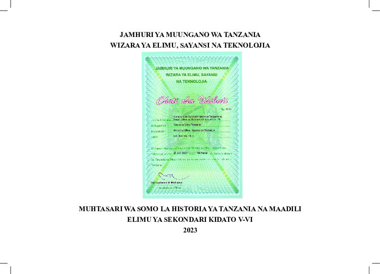 sw-1727270653-HISTORIA YA TANZANIA NA MAADILI KIDATO CHA V-VI KAMISHNA FINAL.pdf