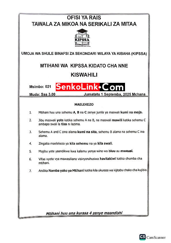 KISWAHILI KIPSSA F4 2025 AUGUST Senkolink.com.pdf