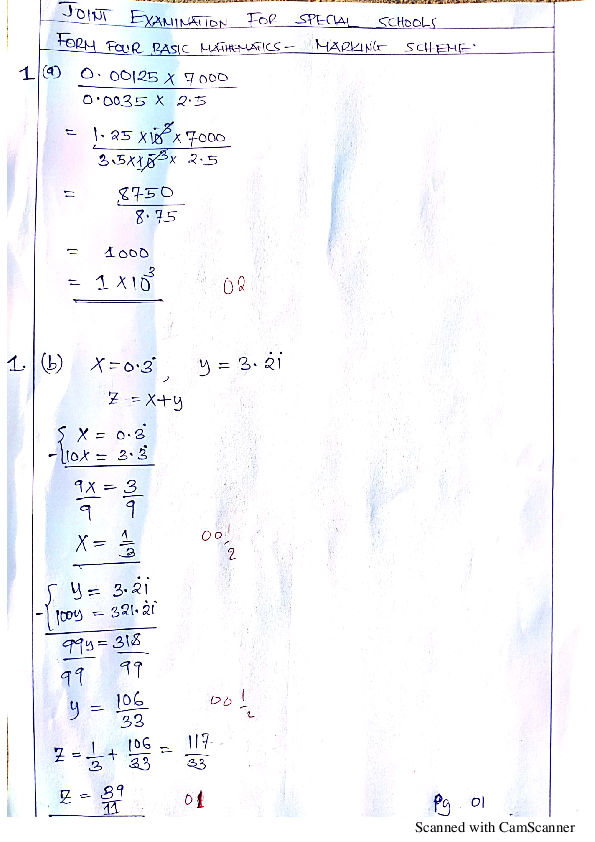 BASIC MATHEMATICS IV SYNDICATE MARKING SCHEME.pdf