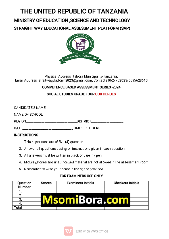 SOCIAL STUDIES GRADE IV-OUR HEROES