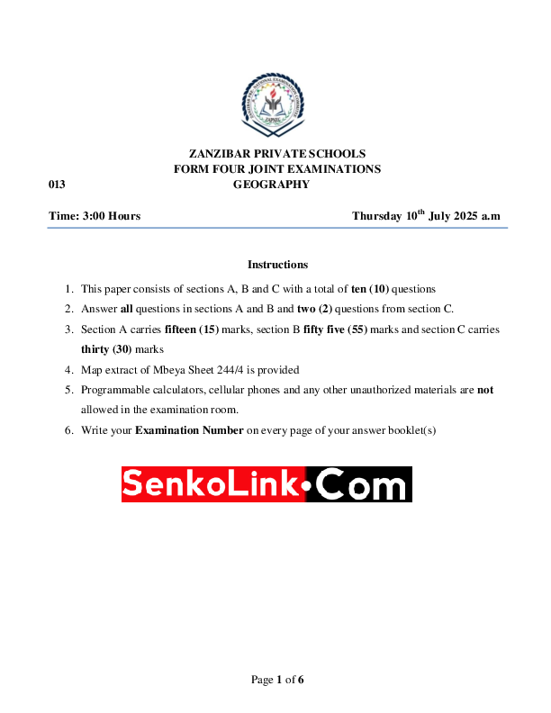 GEOG  F4  2025 for PRIVATE SCHOOLS ELIMUCONNECT.ONLINE.pdf