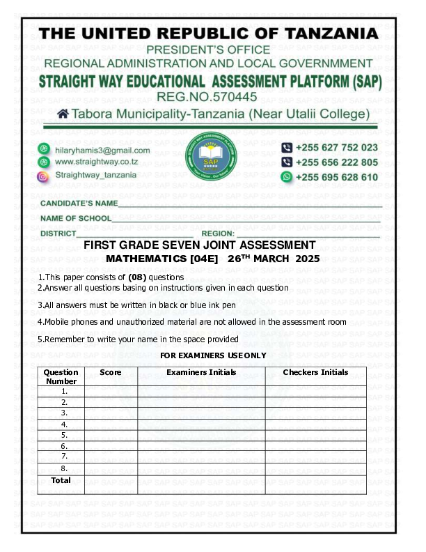 1ST SAP JOINT MATHVII MARCH 2025.pdf