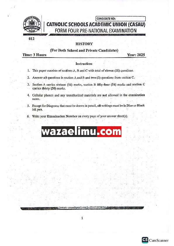 HISTORY CASAU - WazaElimu.com.pdf