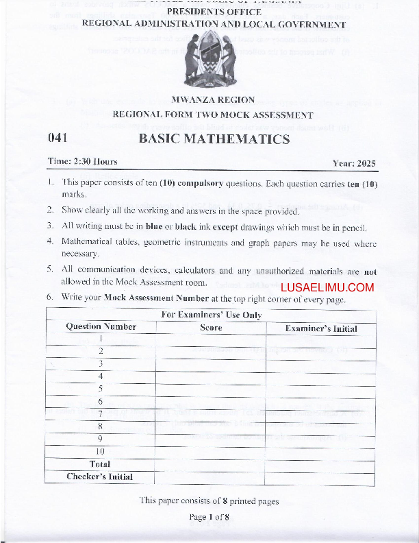 FORM TWO MATHEMATICS.pdf